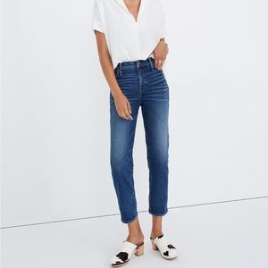 Madewell mid rise classic straight jeans